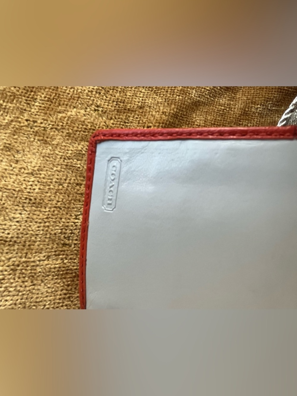 Coach Ashley Pleated Orange 🍊 Leather Compact Wallet with Gold Hardware, GUC - Picture 4 of 12